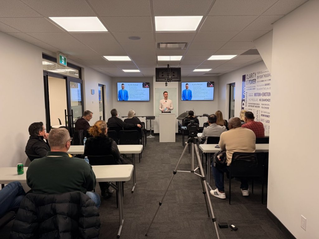 Investors meeting for a presentation and discussion